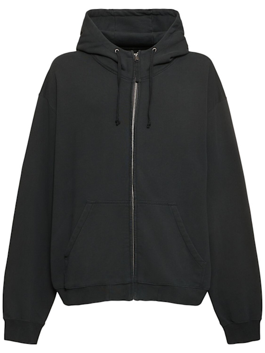 Maison Margiela: Cotton zip hoodie - men_0 | Luisa Via Roma