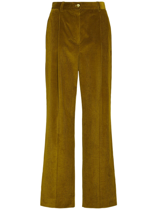 Weekend Max Mara: Ordine cotton velvet flared pants - women_0 | Luisa Via Roma
