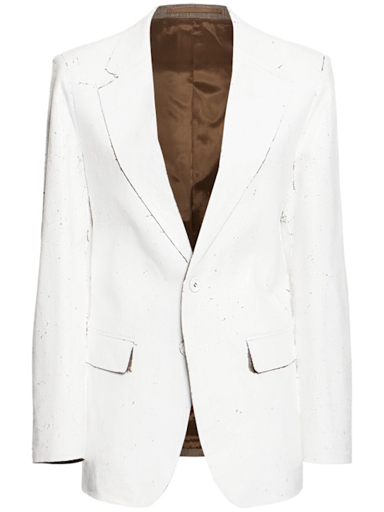 MM6 Maison Margiela: Wool blend tailoring blazer - women_0 | Luisa Via Roma