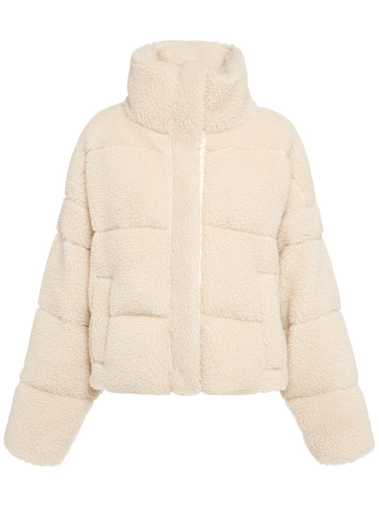 Weekend Max Mara: Alfredo teddy wool blend down jacket - women_0 | Luisa Via Roma