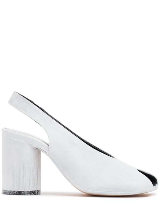 MM6 Maison Margiela: 80mm Painted leather slingbacks - women_0 | Luisa Via Roma