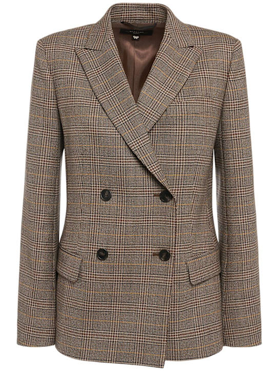 Weekend Max Mara: Giove virgin wool double breasted blazer - women_0 | Luisa Via Roma