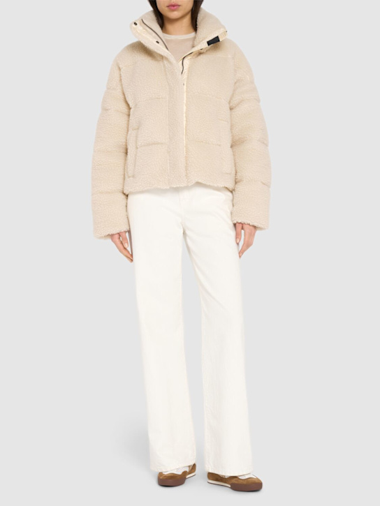 Weekend Max Mara: Alfredo teddy wool blend down jacket - women_1 | Luisa Via Roma