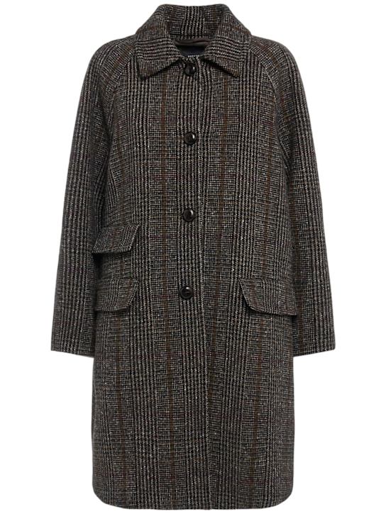 Weekend Max Mara: Pitone tweed virgin wool coat - women_0 | Luisa Via Roma