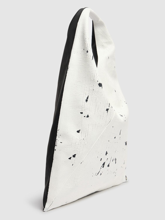 MM6 Maison Margiela: Classic Japanese grain leather tote bag - women_1 | Luisa Via Roma