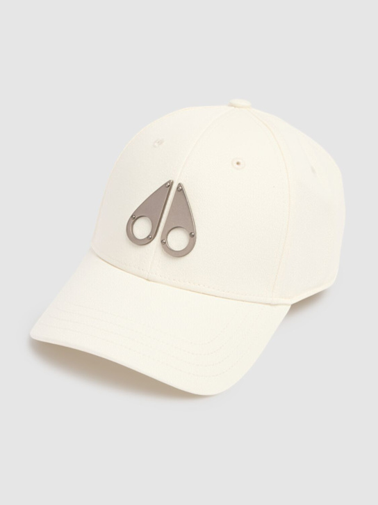 Moose Knuckles: Logo cotton baseball cap - White - men_2 | Luisa Via Roma