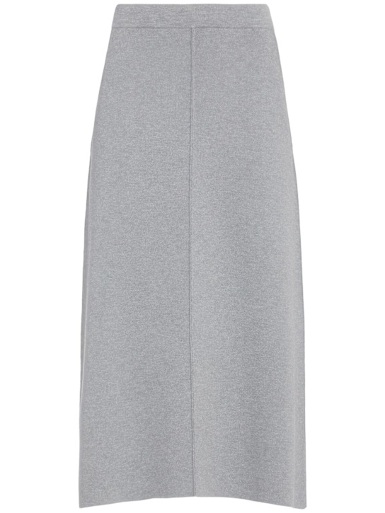 Max Mara: Vortice viscose blend midi skirt - women_0 | Luisa Via Roma