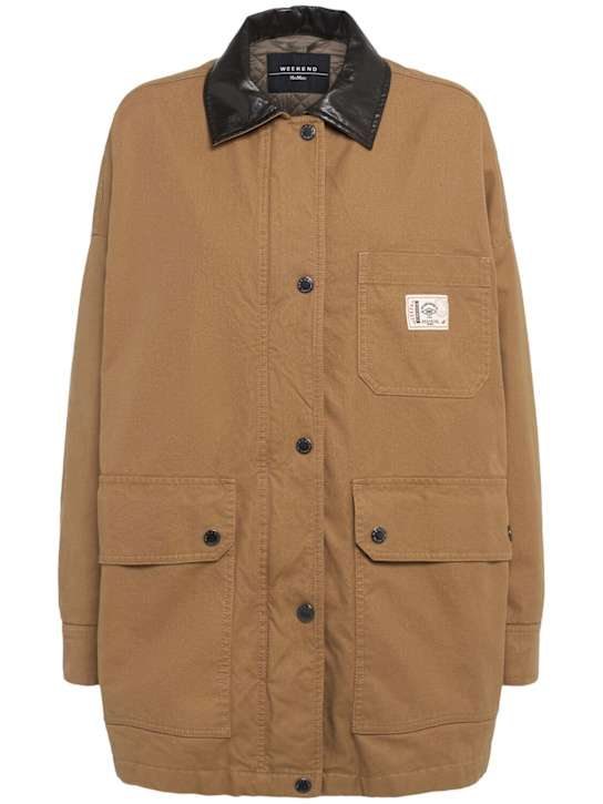 Weekend Max Mara: Bozen cotton canvas short down jacket - women_0 | Luisa Via Roma