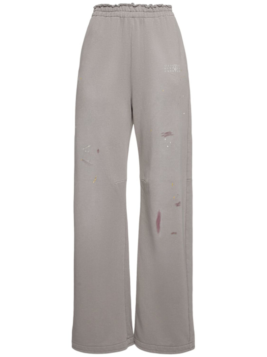 MM6 Maison Margiela: Cotton blend jersey sweatpants - women_0 | Luisa Via Roma