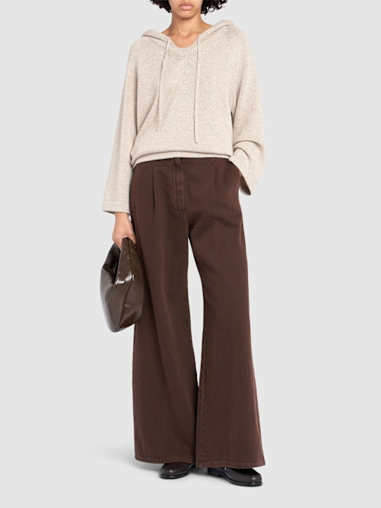 Weekend Max Mara: Nanda cotton wide leg jeans - women_1 | Luisa Via Roma