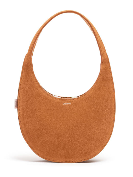 Coperni: Mini Double Swipe suede gusset bag - women_0 | Luisa Via Roma
