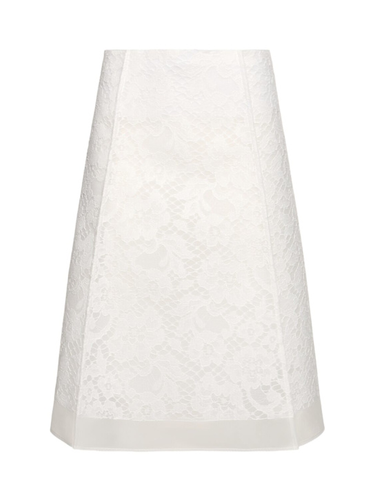 Tory Burch: Corded lace midi skirt - White - women_0 | Luisa Via Roma