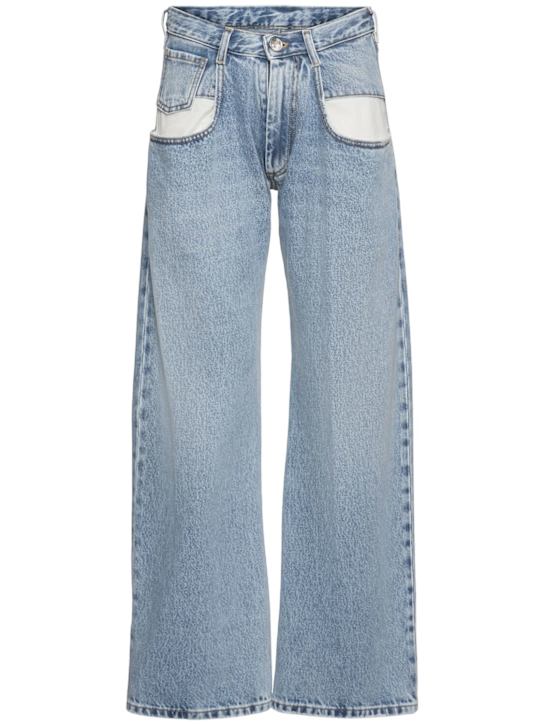 Maison Margiela: 5-pocket baggy denim jeans - women_0 | Luisa Via Roma