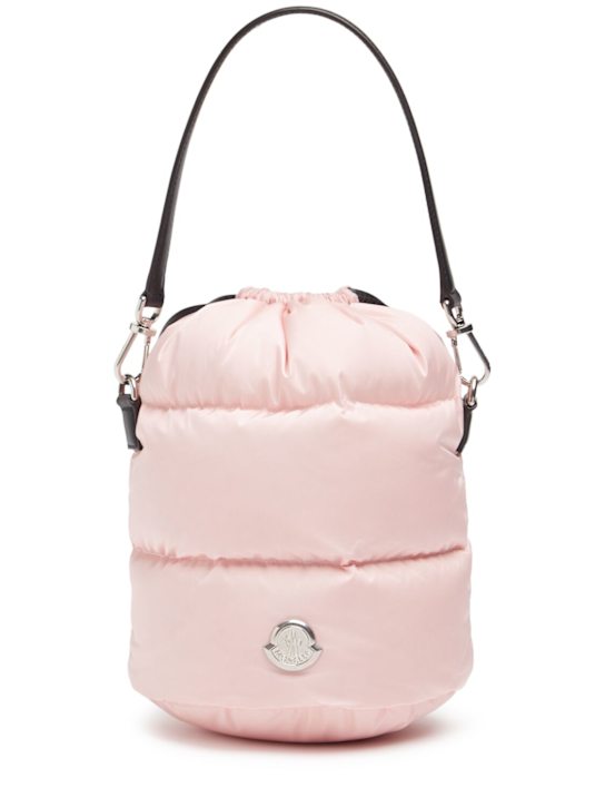 Moncler: Caradoc quilted down bucket bag - Pink - women_0 | Luisa Via Roma