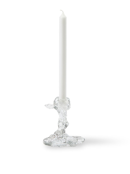 Polspotten: Drip small glass candleholder - Transparent - ecraft_1 | Luisa Via Roma