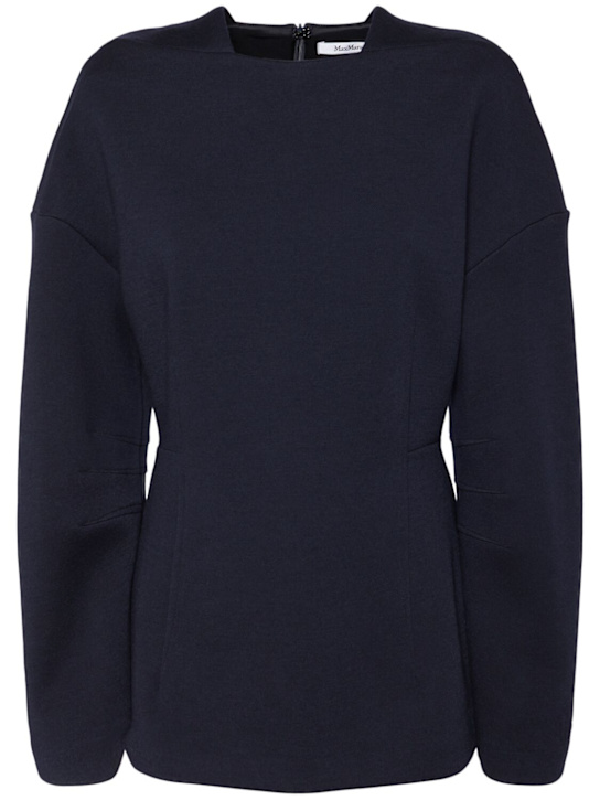 Max Mara: Trieste wool blend sweater - women_0 | Luisa Via Roma