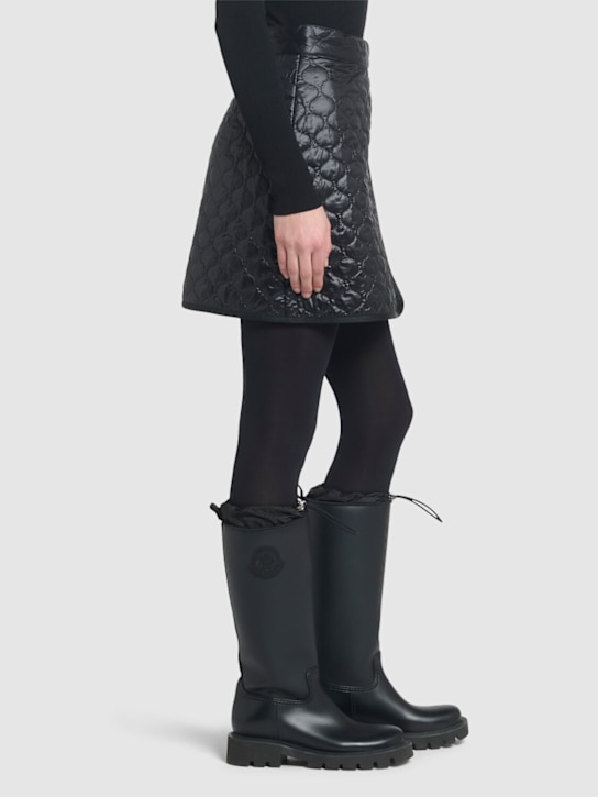 Moncler: 4cm Kickstream high rain boots - Black - women_1 | Luisa Via Roma