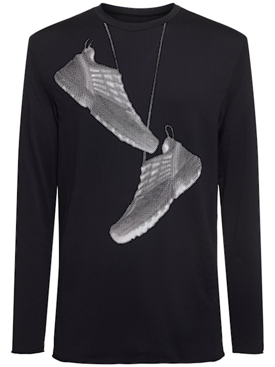 MM6 Maison Margiela: Salomon long sleeves t-shirt - men_0 | Luisa Via Roma