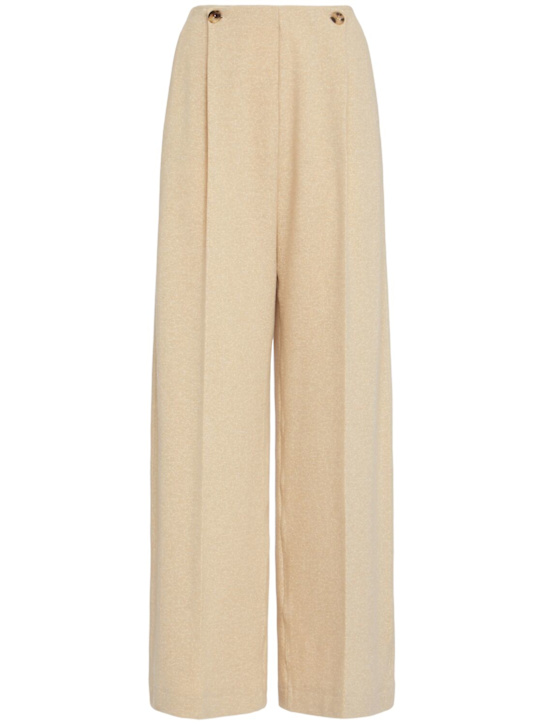 Max Mara: Micenea flannel wide pants - women_0 | Luisa Via Roma