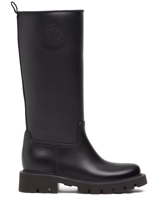 Moncler: 4cm Kickstream high rain boots - Black - women_0 | Luisa Via Roma