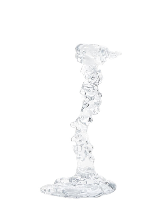 Polspotten: Drip large glass candleholder - Transparent - ecraft_0 | Luisa Via Roma