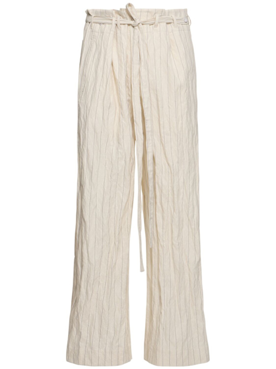 Ann Demeulemeester: Kastor wide fit lounge cotton pants - men_0 | Luisa Via Roma