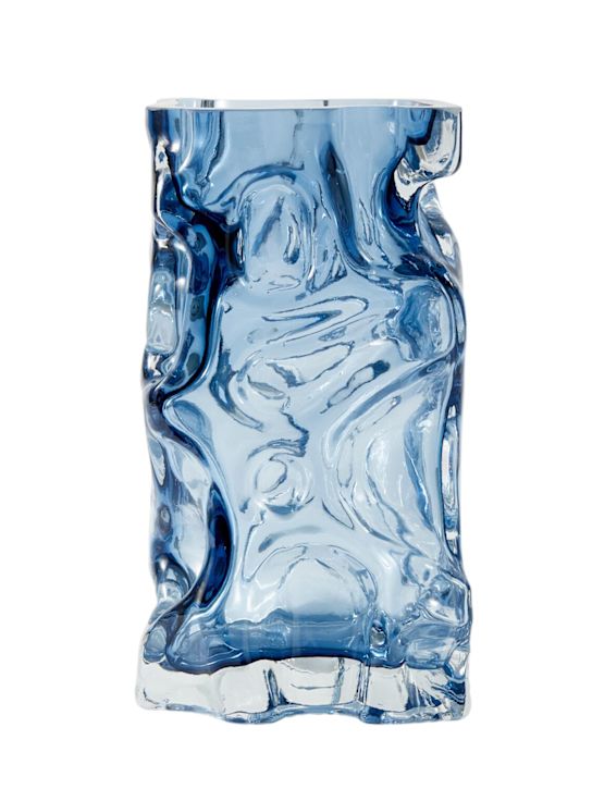 Polspotten: Dark Blue Ice glass vase - Dark Blue - ecraft_1 | Luisa Via Roma
