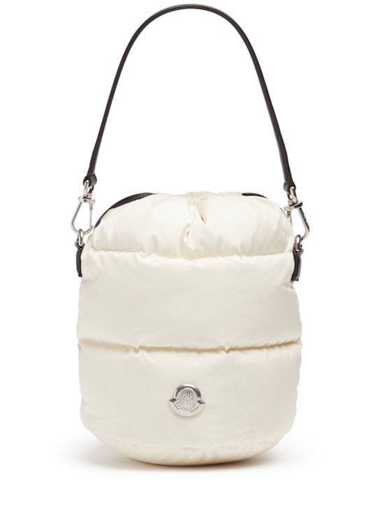 Moncler: Caradoc quilted down bucket bag - White - women_0 | Luisa Via Roma