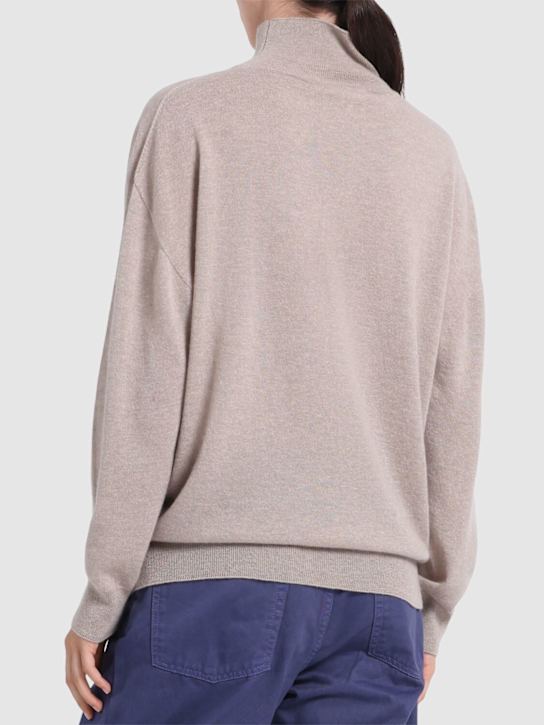 The Row: Jabari cashmere knit turtleneck sweater - Beige - women_2 | Luisa Via Roma