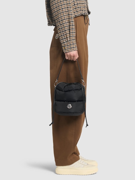 Moncler: Caradoc quilted down bucket bag - Black - women_1 | Luisa Via Roma