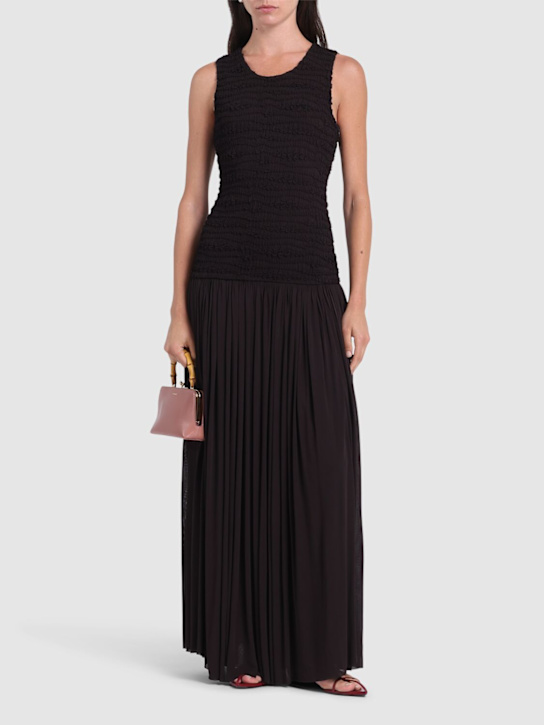 Jil Sander: Crepe long dress - women_1 | Luisa Via Roma