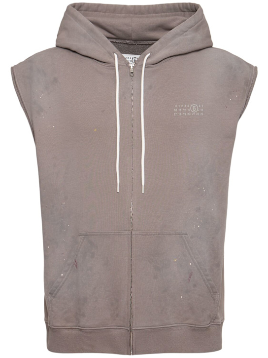 MM6 Maison Margiela: Sweat jacket - men_0 | Luisa Via Roma