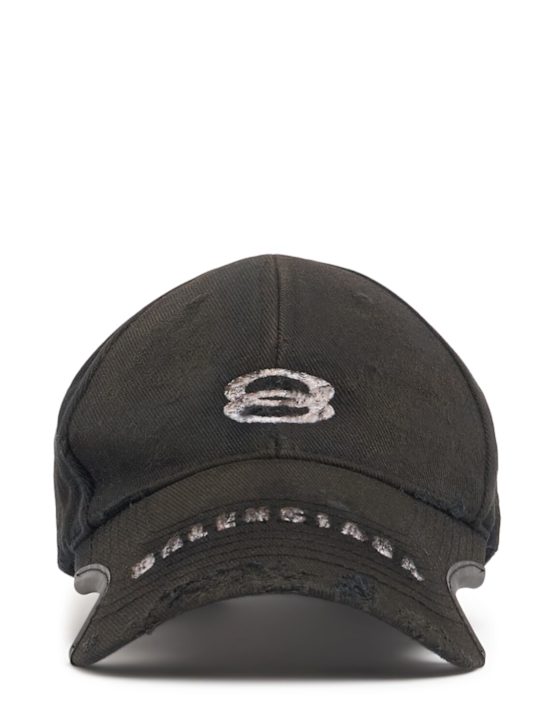 Balenciaga: Unity cotton drill cap - men_0 | Luisa Via Roma