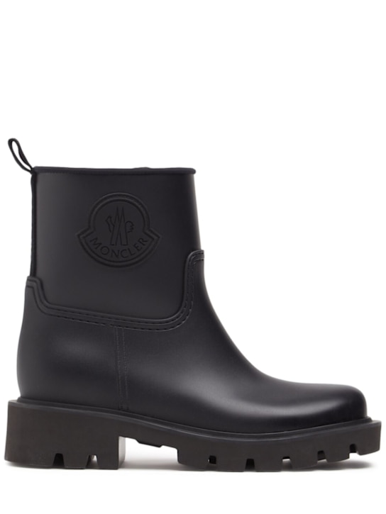 Moncler: 4cm Kickstream rain boots - Black - women_0 | Luisa Via Roma