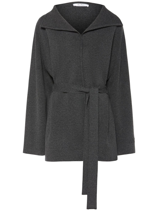 Max Mara: Rea 벨트 비스코스 혼방 쇼트 재킷 - women_0 | Luisa Via Roma