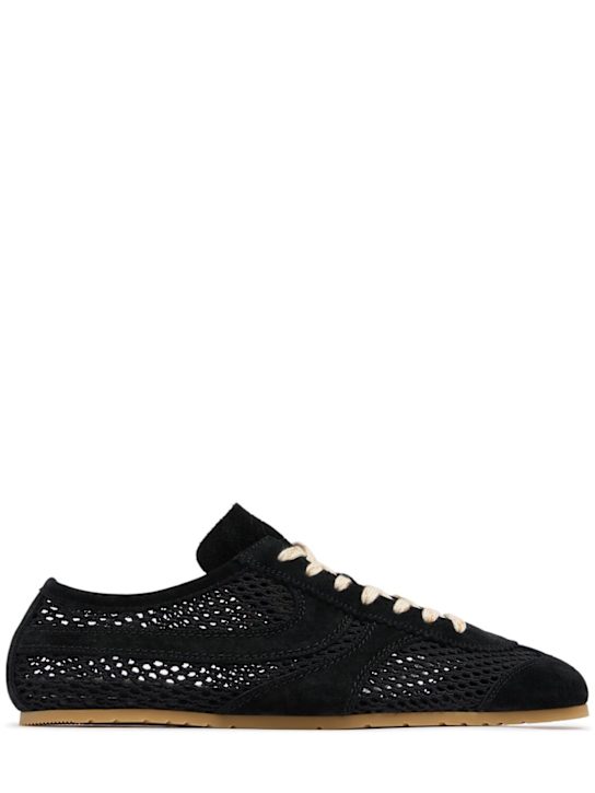 Dries Van Noten: Mesh & suede sneakers - men_0 | Luisa Via Roma