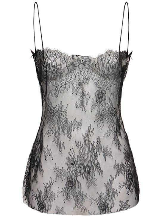 Alberta Ferretti: Lace tank top - women_0 | Luisa Via Roma