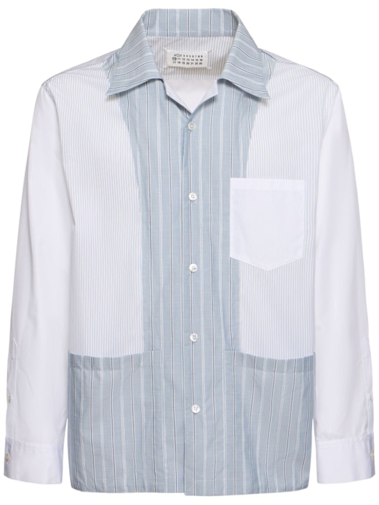 Maison Margiela: Long-sleeve striped cotton shirt - men_0 | Luisa Via Roma