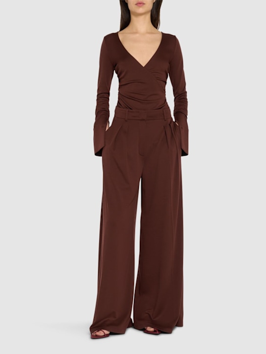 Max Mara: Nigella垂褶羊毛连体衣 - women_1 | Luisa Via Roma