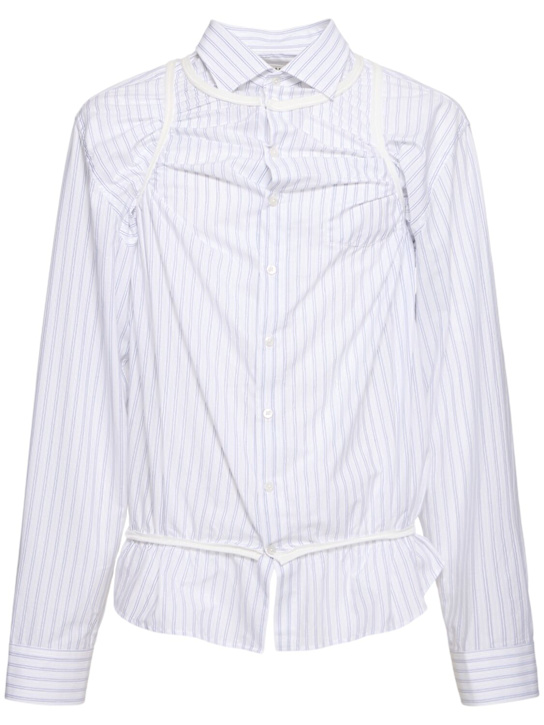 Maison Margiela: Long-sleeve cotton shirt w/ tank top - men_0 | Luisa Via Roma