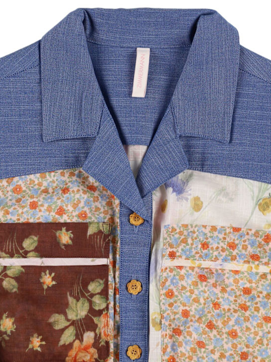 Zimmermann: Patchwork cotton blend muslin playsuit - kids-girls_1 | Luisa Via Roma