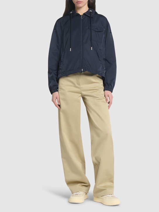 Moncler: Vallery tech down jacket - ネイビー - women_1 | Luisa Via Roma