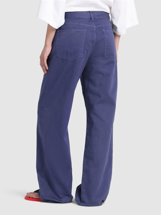 The Row: Eglitta wide cotton denim jeans - Purple/Blue - women_2 | Luisa Via Roma