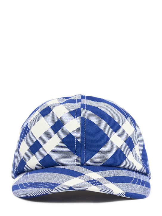Burberry: Baseballkappe mit Karodruck - men_0 | Luisa Via Roma