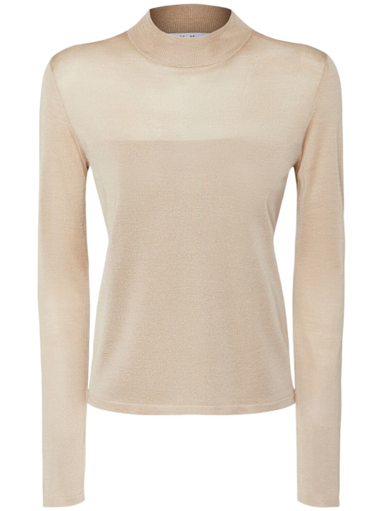 Max Mara: Falesia silk top - women_0 | Luisa Via Roma