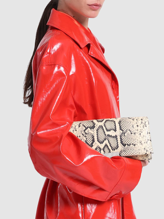 Jil Sander: E/W Carnet python printed leather bag - women_1 | Luisa Via Roma