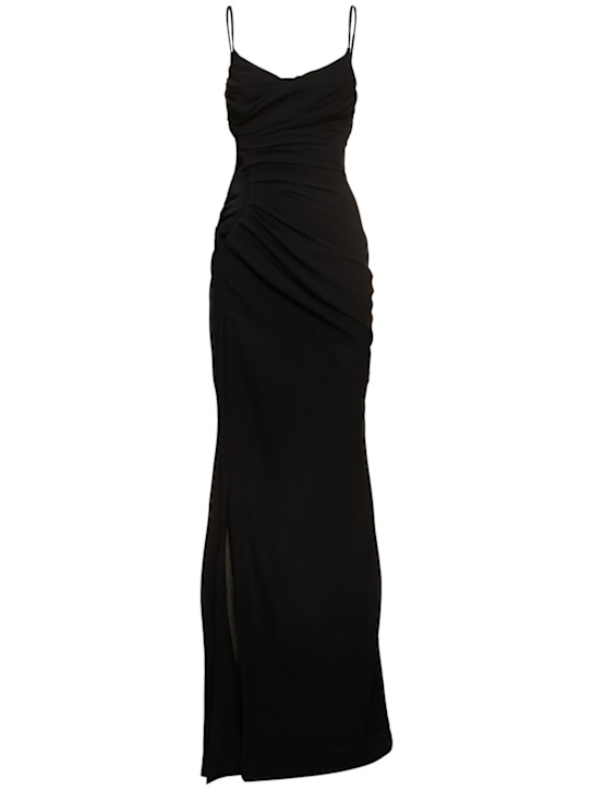 Fluid crepe long dress