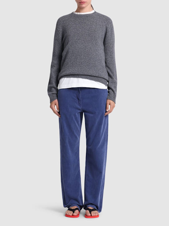 The Row: Jayad cashmere knit sweater - Heather Grey - women_1 | Luisa Via Roma