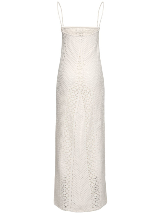 Sara Cristina: Playa long crochet dress w/ pearls - White - women_3 | Luisa Via Roma