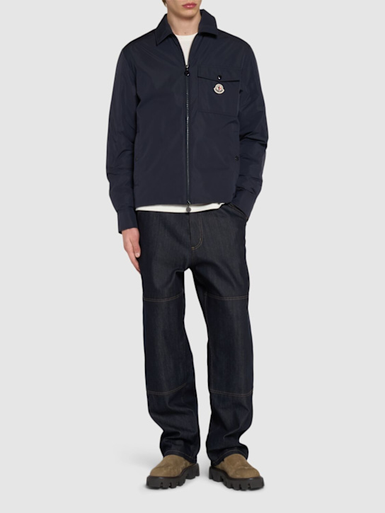 Moncler: Vigeon tech down jacket - English Blue - men_1 | Luisa Via Roma